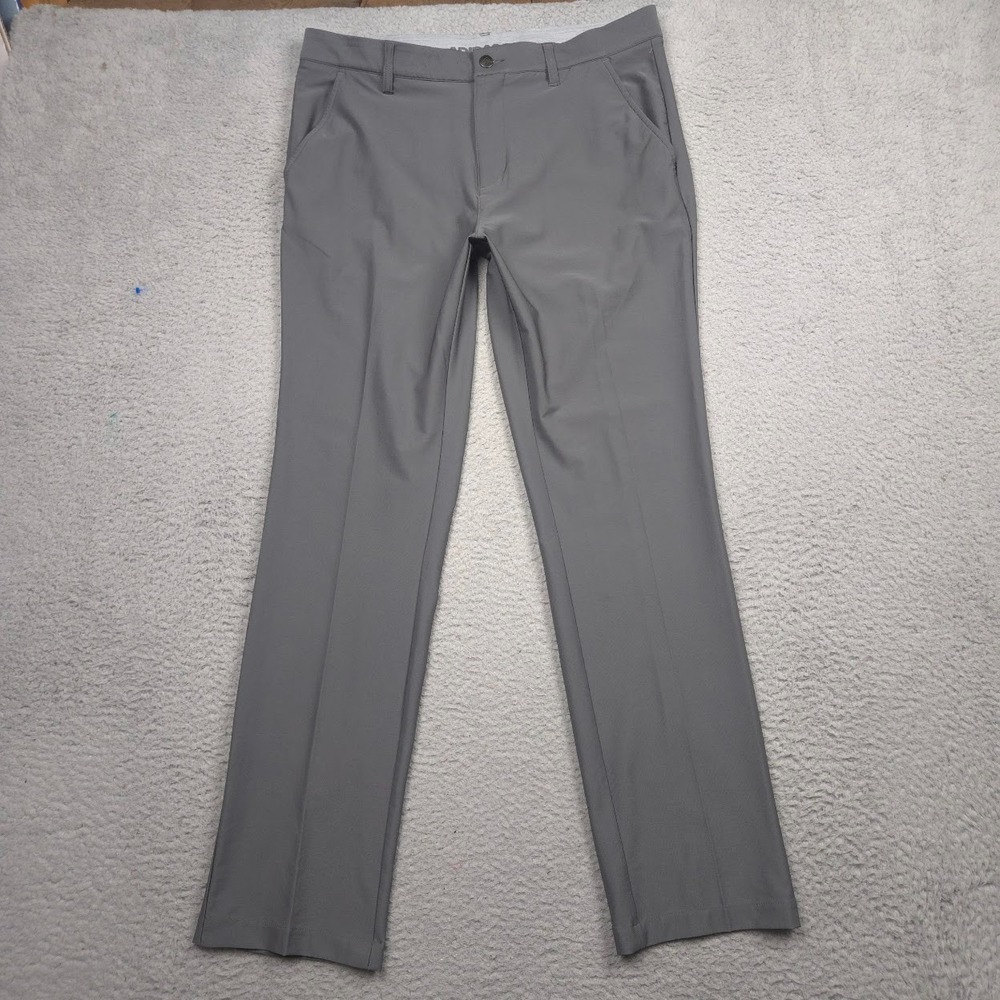 Adidas Men's Grey Ultimate365 Golf Pants 33x32 Flat Front Stretch